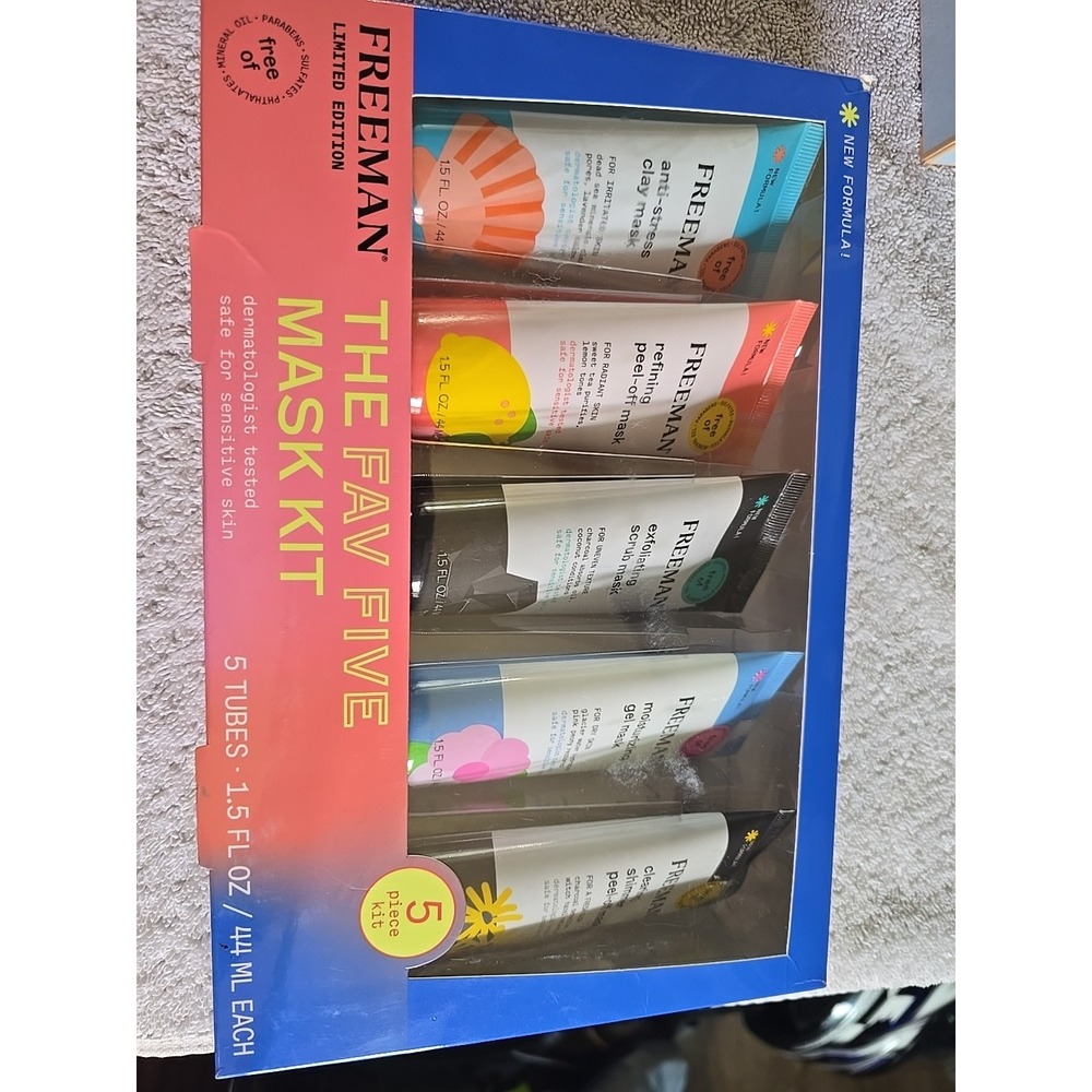 Freeman Limited Edition Mask Kit 5pc, Moisturize Exfoliate Anti-stress Clearing